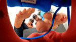 Youll live in our jogging shoes now, tiny guy!