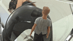 Tiny slave punished under the giantess ass