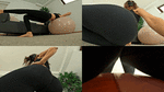 Tiny perv suffers under the giantess ass