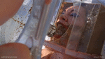 Directly through the pipe
