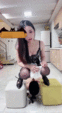 Mistress shits loser in his loser mouth