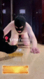 Slave Dog is stomped by Goddess into Bowl of Pee