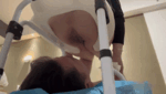Ass feeds the slave puppy